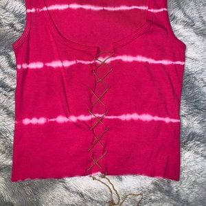 Chain Lace Up Tank Top
